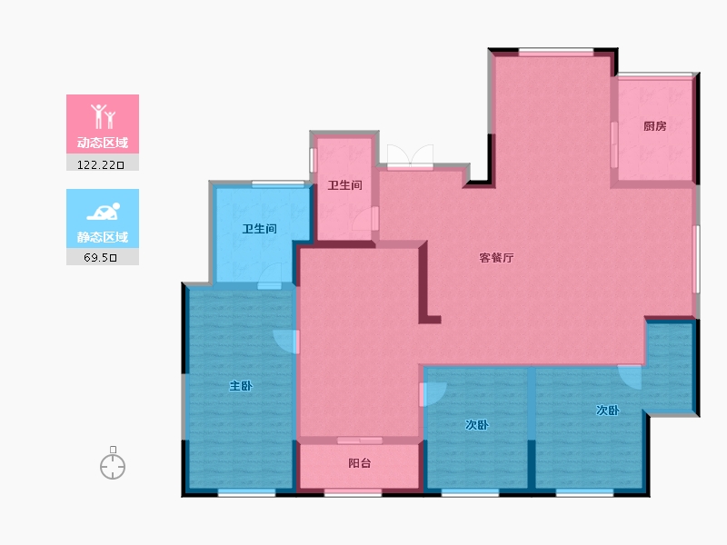 山东省-潍坊市-滨海弘润府-175.01-户型库-动静分区