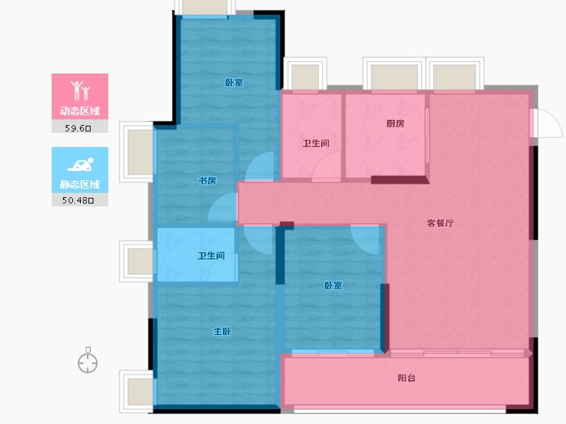 江西省-上饶市-力高·阳光首府-100.00-户型库-动静分区