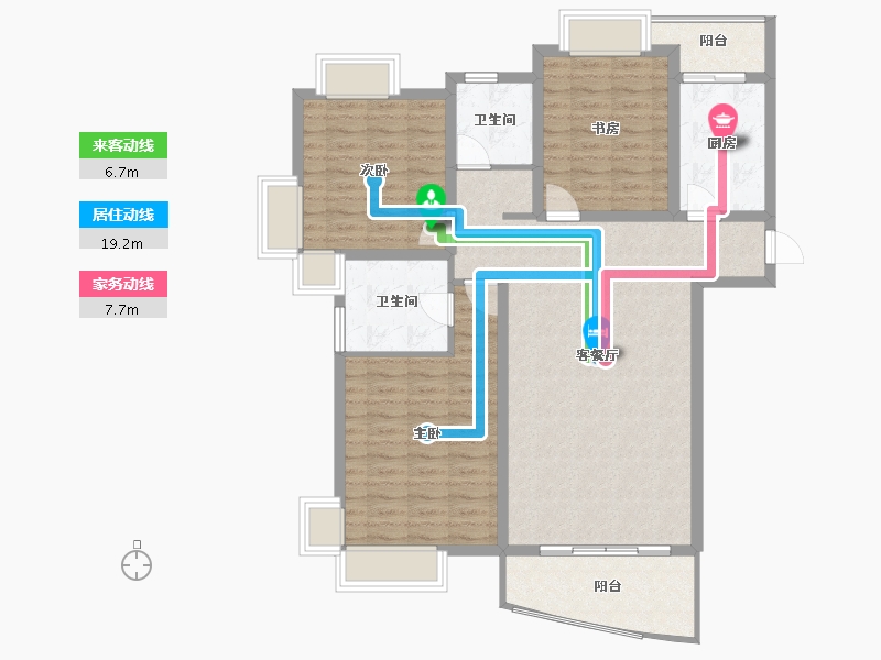 福建省-南平市-建瓯水岸蓝桥-107.84-户型库-动静线