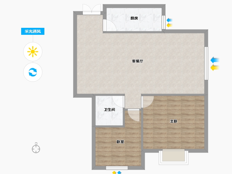 河北省-保定市-田园文苑-76.15-户型库-采光通风