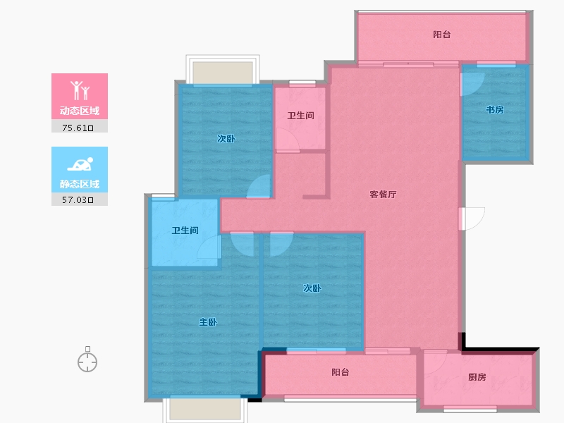 福建省-南平市-新城中心·澜庭-121.43-户型库-动静分区