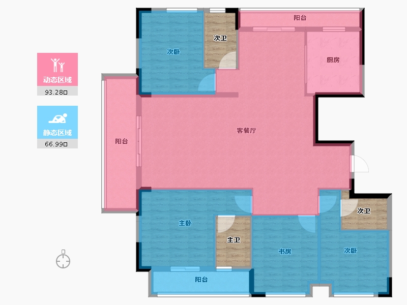 安徽省-六安市-蓝城金寨诚园-159.50-户型库-动静分区