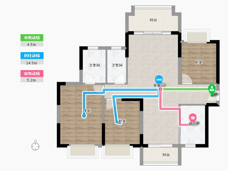 广东省-东莞市-丰华珑远翠珑湾-92.80-户型库-动静线