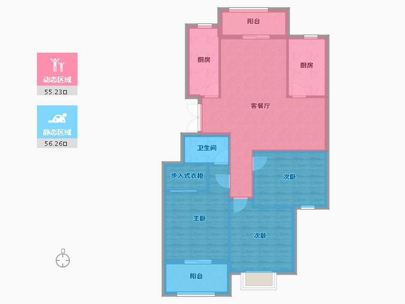 湖北省-荆门市-凯凌·香格里拉三期-101.10-户型库-动静分区