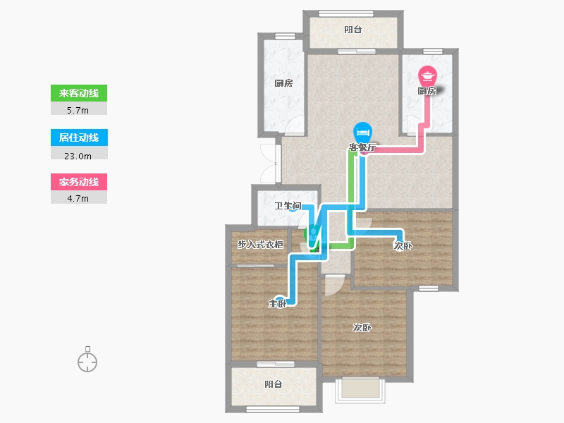 湖北省-荆门市-凯凌·香格里拉三期-101.10-户型库-动静线