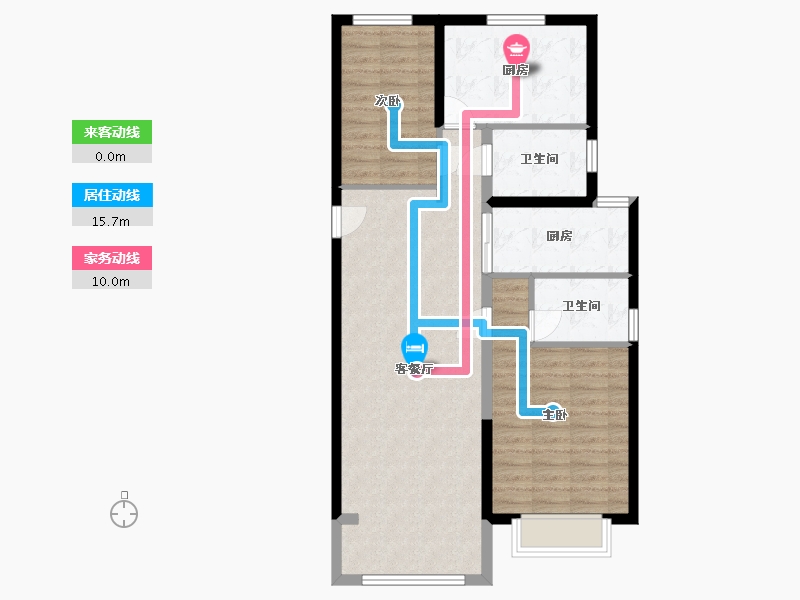 山西省-太原市-碧桂园玖玺台-95.00-户型库-动静线