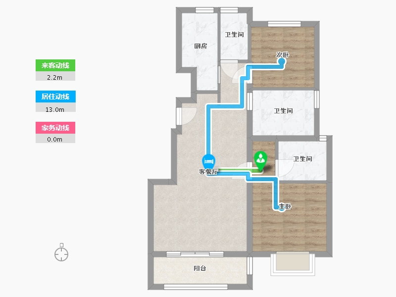 天津-天津市-新华联-75.00-户型库-动静线