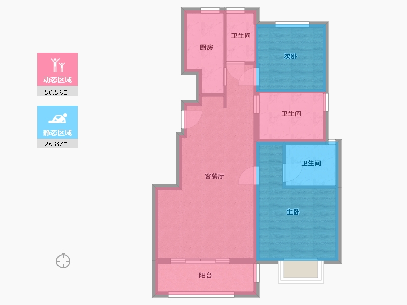 天津-天津市-新华联-75.00-户型库-动静分区