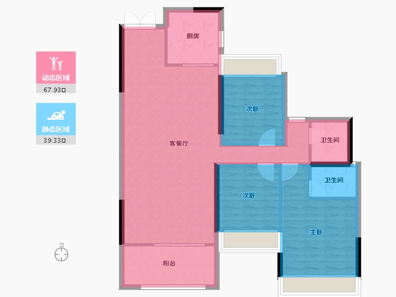 湖南省-衡阳市-俊景万和城-97.24-户型库-动静分区