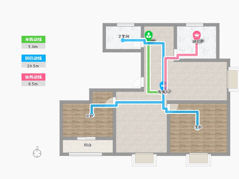 山东省-潍坊市-青云瑞景园.-96.00-户型库-动静线