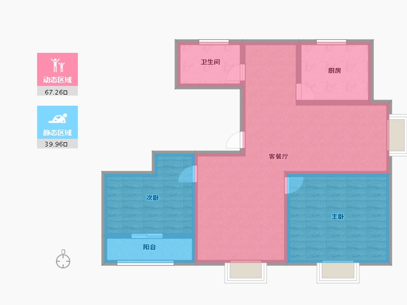 山东省-潍坊市-青云瑞景园.-96.00-户型库-动静分区