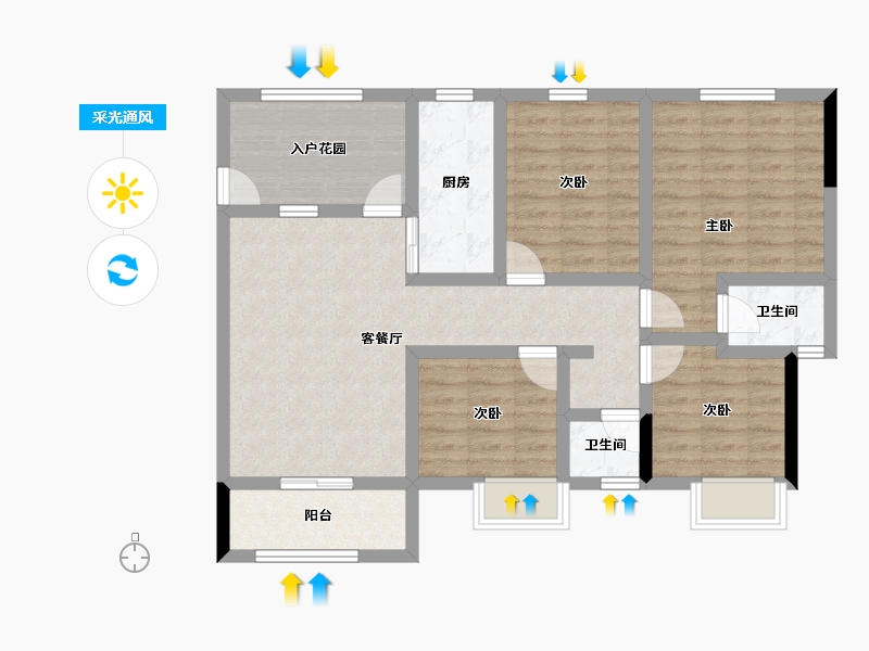 海南省-儋州市-儋州万国文旅城-90.21-户型库-采光通风