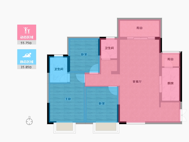 山东省-济南市-昌建·君悦府-81.32-户型库-动静分区