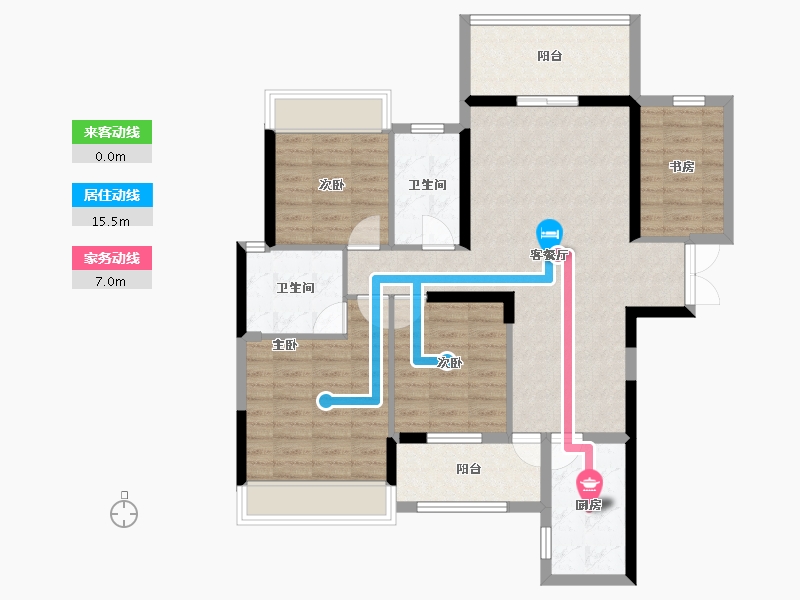 湖南省-衡阳市-利安雅颂居-99.07-户型库-动静线