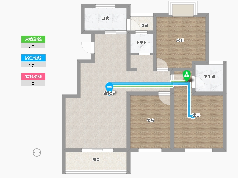 安徽省-六安市-前城紫荆庄园-87.36-户型库-动静线