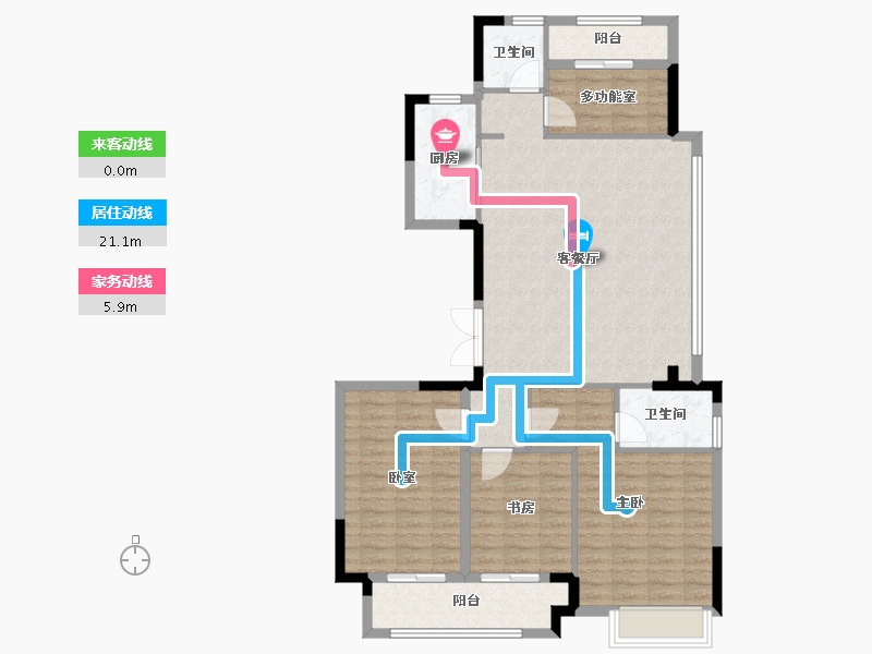 浙江省-湖州市-碧桂园黄金时代-111.20-户型库-动静线