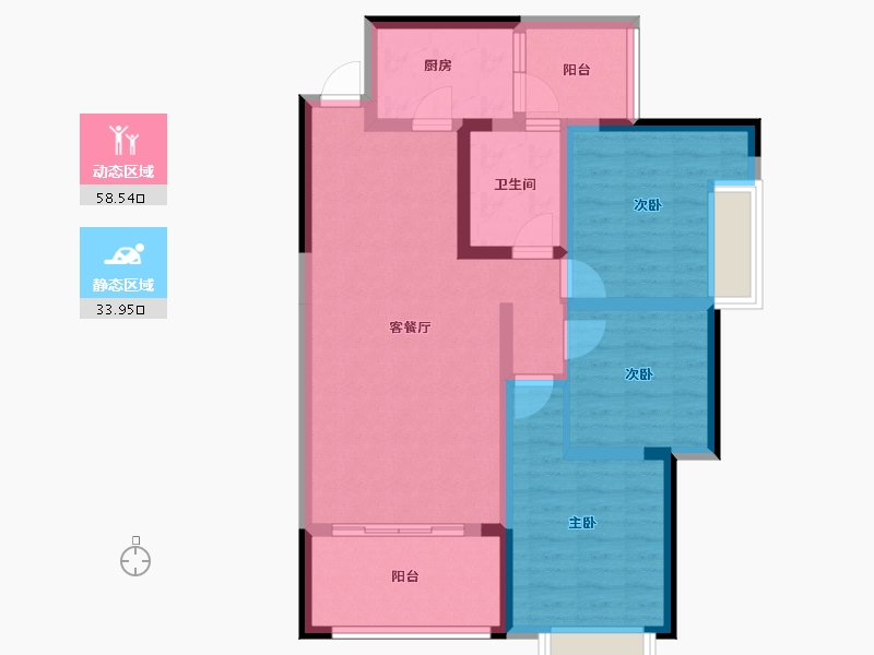 贵州省-黔南布依族苗族自治州-千景·樾园-81.52-户型库-动静分区