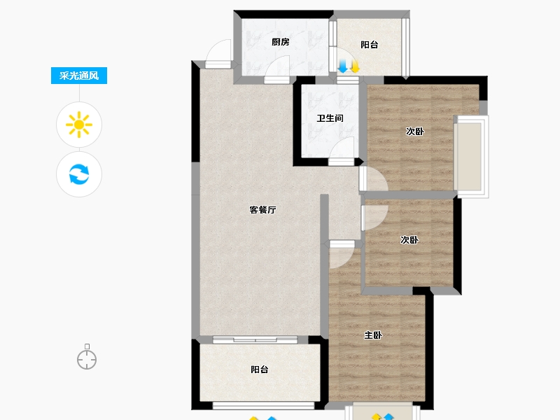 贵州省-黔南布依族苗族自治州-千景·樾园-81.52-户型库-采光通风