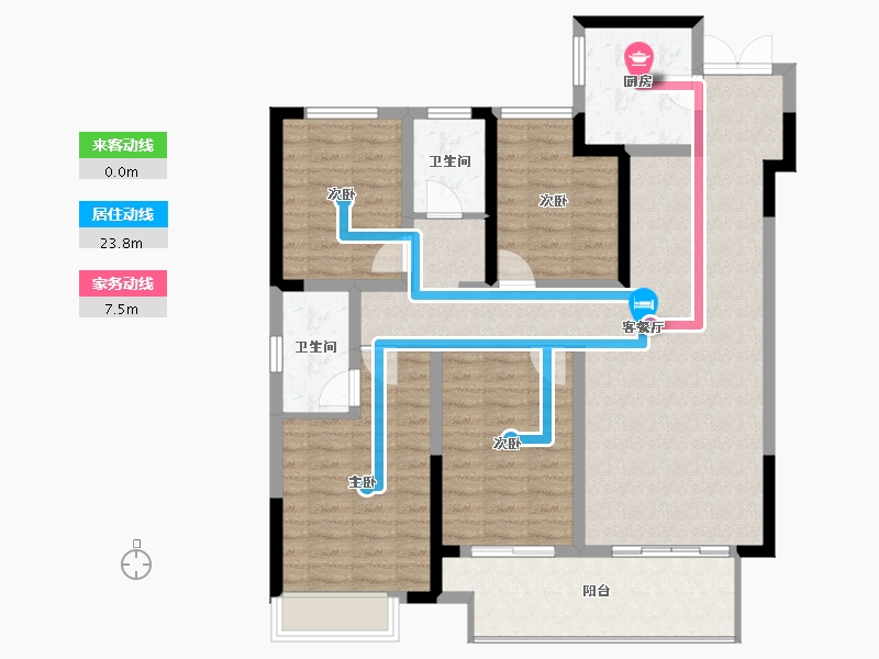 河南省-信阳市-东方今典印象湖山-111.11-户型库-动静线