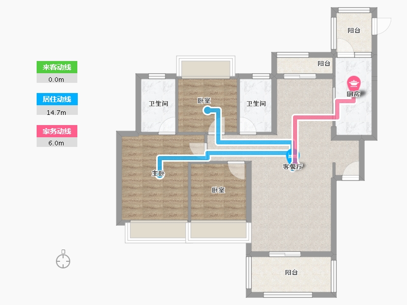 湖南省-衡阳市-印象春天-87.23-户型库-动静线