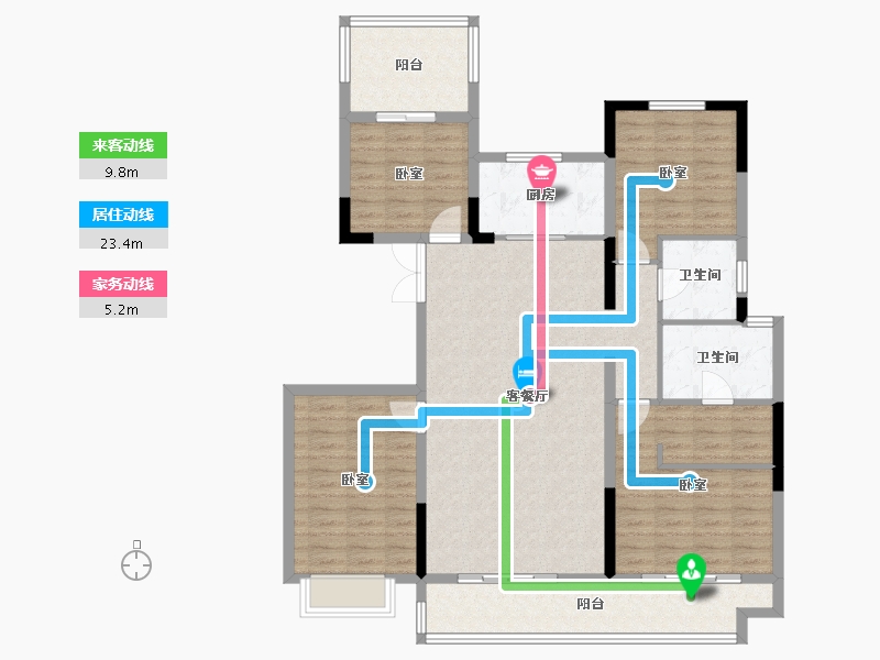 河南省-洛阳市-京熙帝景3期-123.43-户型库-动静线