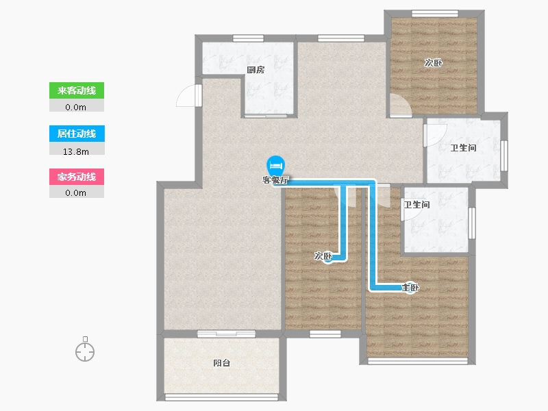 河南省-信阳市-榕基城市之光-113.86-户型库-动静线