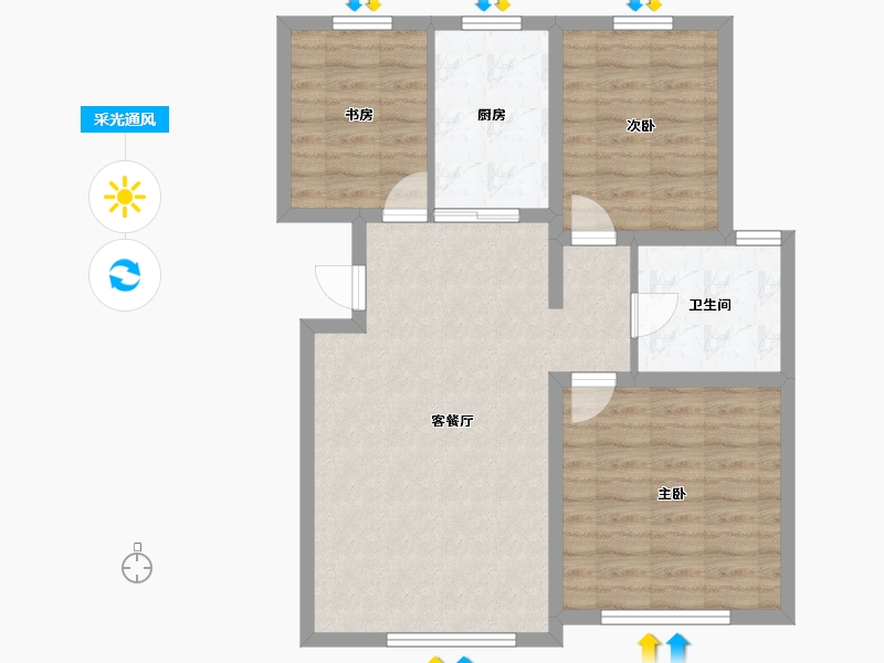 河北省-保定市-舒家苑-77.49-户型库-采光通风