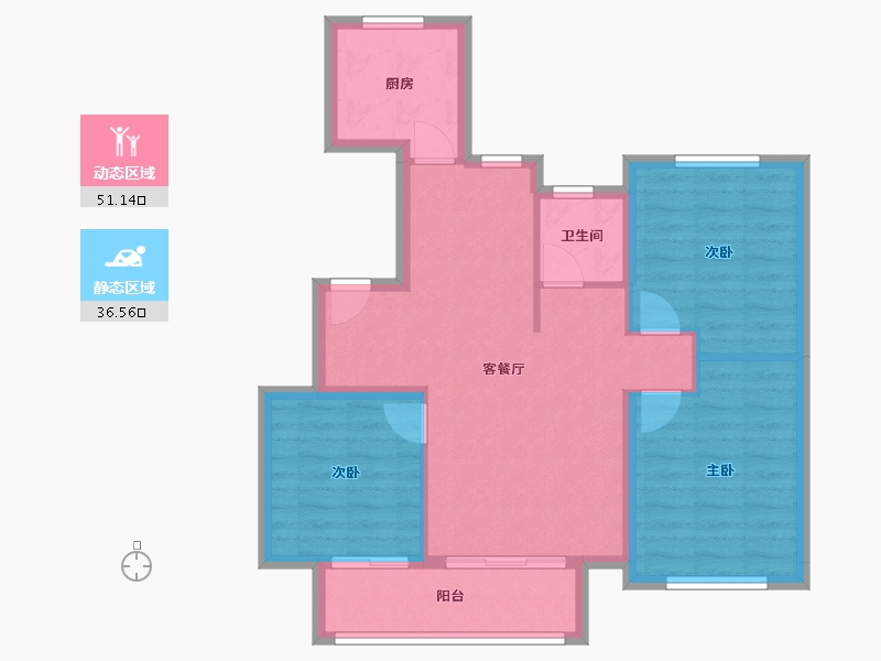 河北省-唐山市-均和宸玥府-78.79-户型库-动静分区