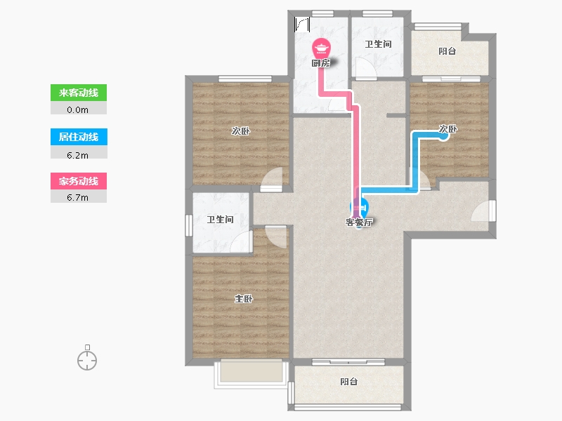 河南省-信阳市-温州城市花园-北区-109.00-户型库-动静线