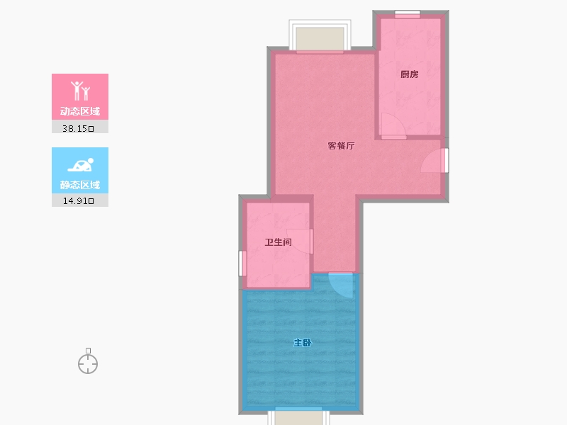 北京-北京市-中海汇智里-47.48-户型库-动静分区