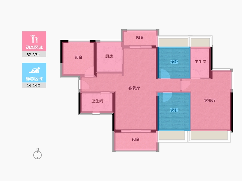 广东省-佛山市-远洋北控天成-87.85-户型库-动静分区