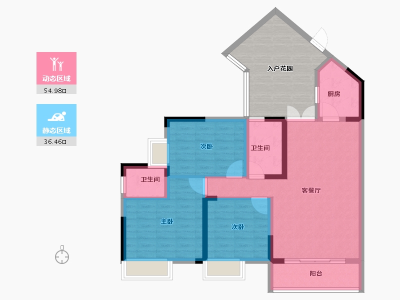 云南省-红河哈尼族彝族自治州-林雲凤凰城-97.45-户型库-动静分区