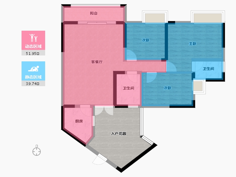 云南省-红河哈尼族彝族自治州-林雲凤凰城-97.45-户型库-动静分区