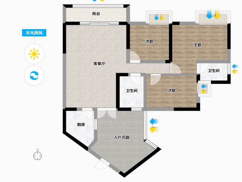 云南省-红河哈尼族彝族自治州-林雲凤凰城-97.45-户型库-采光通风