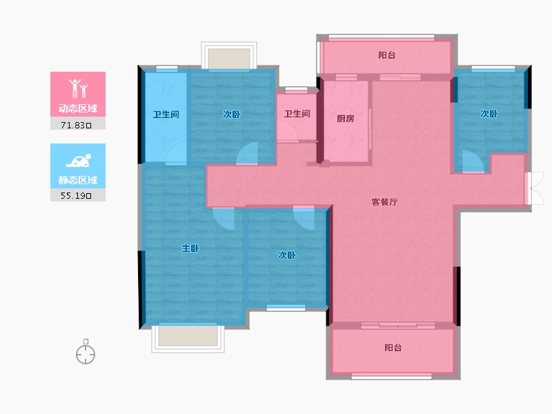 湖南省-衡阳市-金桂园小区-114.32-户型库-动静分区