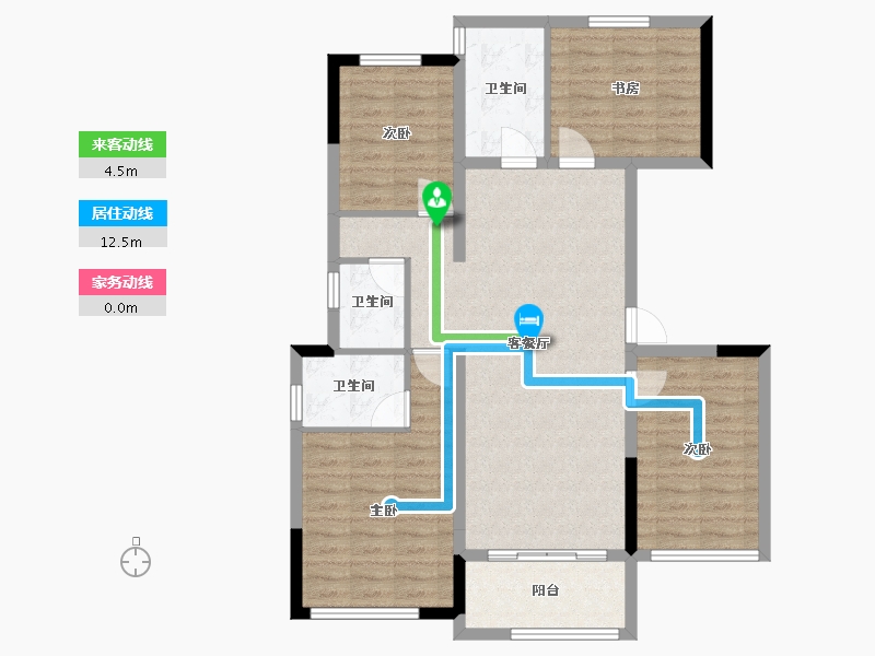 河南省-南阳市-南召国宾府-96.98-户型库-动静线