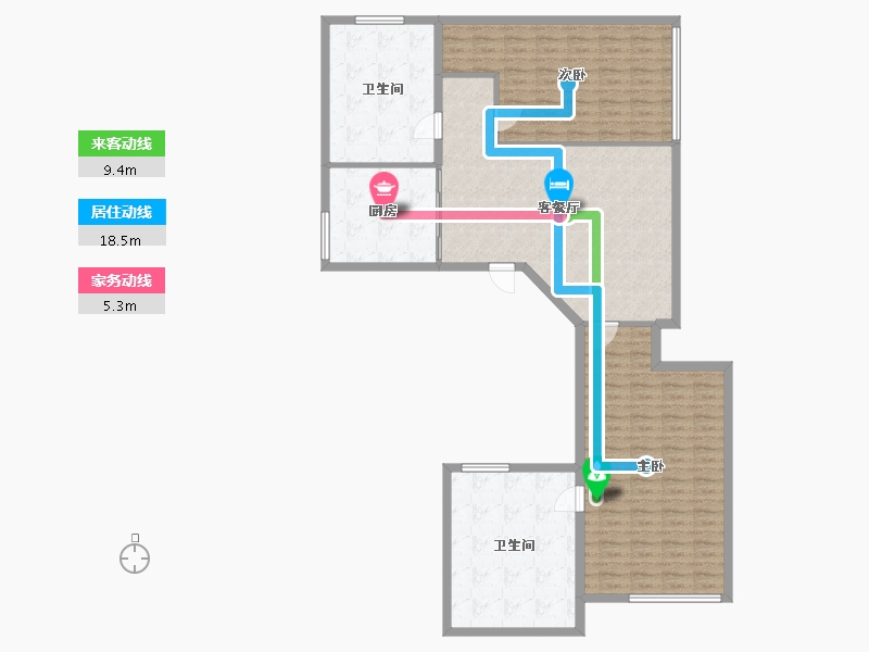 辽宁省-大连市-大连恒大时代峯汇-127.77-户型库-动静线