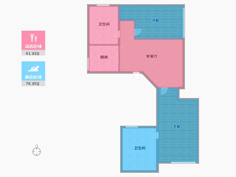 辽宁省-大连市-大连恒大时代峯汇-127.77-户型库-动静分区