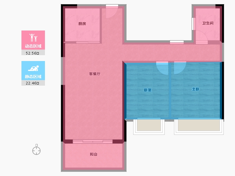 广西壮族自治区-防城港市-博古·东海岸-67.01-户型库-动静分区