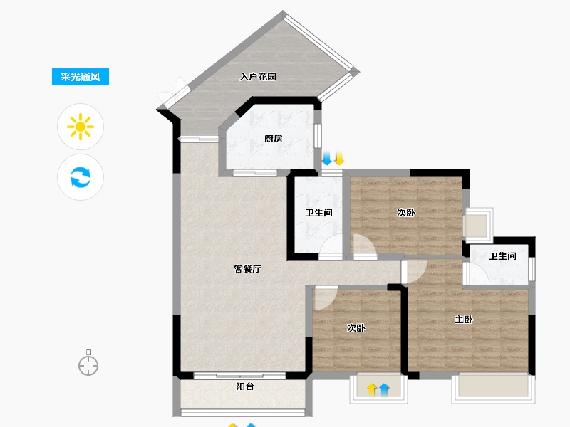 云南省-红河哈尼族彝族自治州-林雲凤凰城-98.55-户型库-采光通风