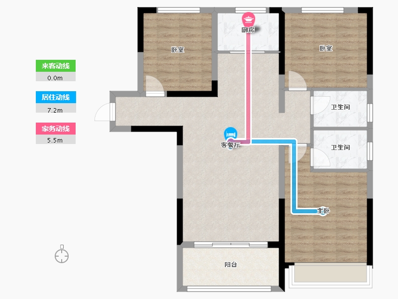 河南省-洛阳市-京熙帝景3期-94.59-户型库-动静线