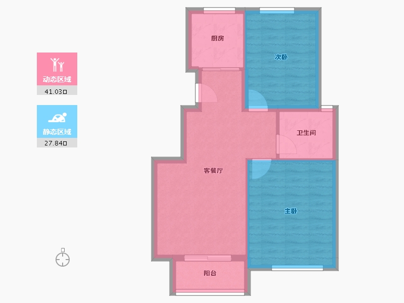 河北省-唐山市-均和宸玥府-62.10-户型库-动静分区