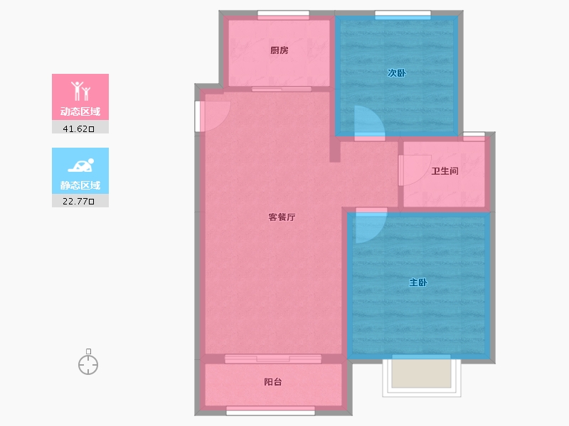 河北省-唐山市-铂海锦绣府-57.19-户型库-动静分区