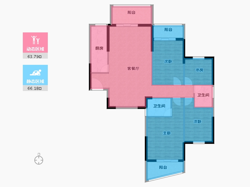 河南省-信阳市-榕基城市之光-117.67-户型库-动静分区