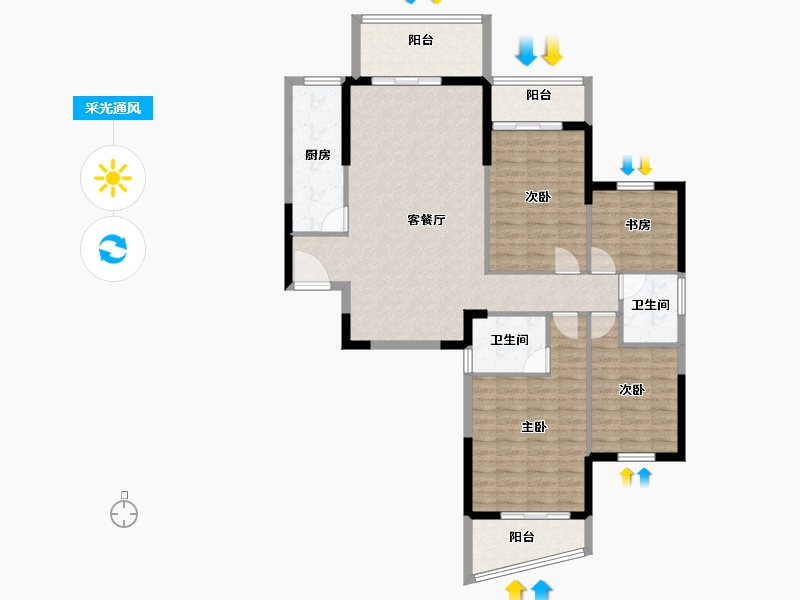 河南省-信阳市-榕基城市之光-117.67-户型库-采光通风