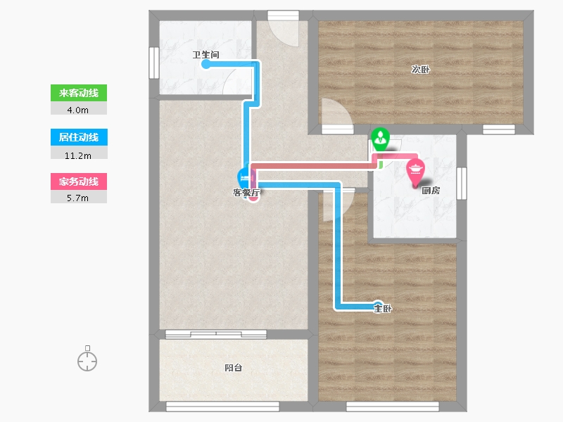 河北省-保定市-花园西区-70.27-户型库-动静线