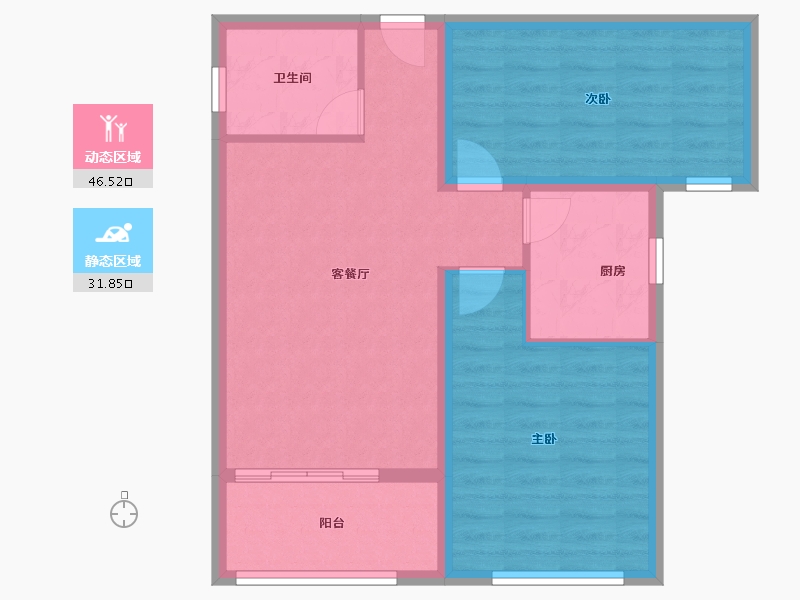 河北省-保定市-花园西区-70.27-户型库-动静分区