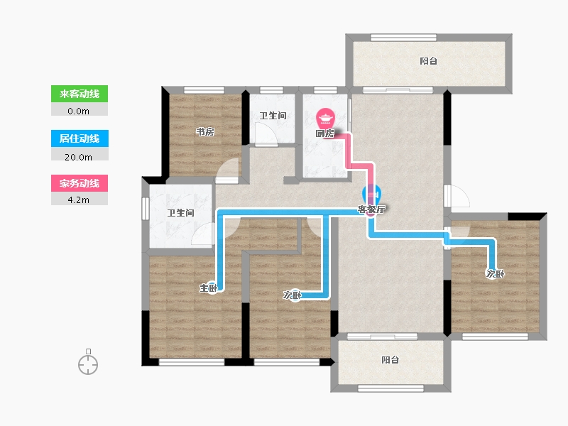 河南省-南阳市-南召国宾府-111.23-户型库-动静线