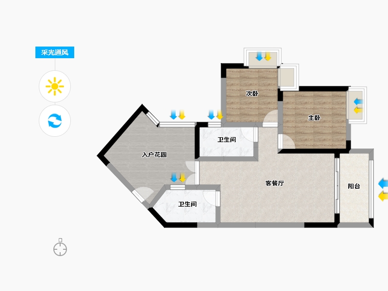 云南省-红河哈尼族彝族自治州-林雲凤凰城-74.08-户型库-采光通风