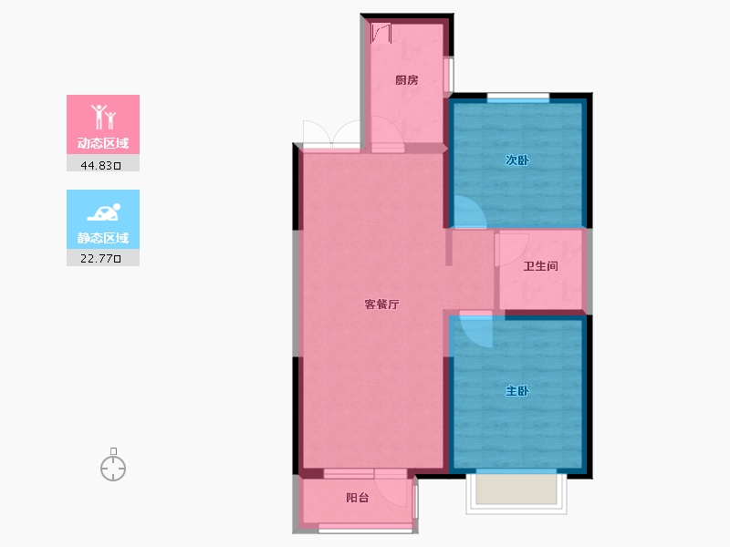 河北省-廊坊市-康城瑞府-67.00-户型库-动静分区